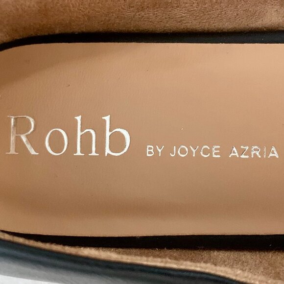 Rohb Joyce Azria Provence D’Orsay Ballet Flats Pointed Toe Size 8.5 Black - Picture 9 of 9